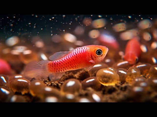 Hatching Killifish Eggs   feeding with brine shrimp 