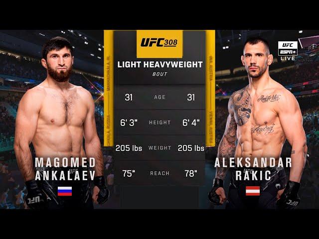  UFC 308: Magomed Ankalaev vs Aleksandar Rakić | Full Fight & Highlights | Light Heavyweight Bout