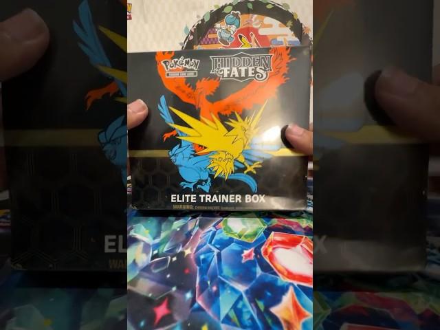 Almost got all the tag team birds from one ETB!! #pokemon #moltres #articuno #zapdos  #hiddenfates