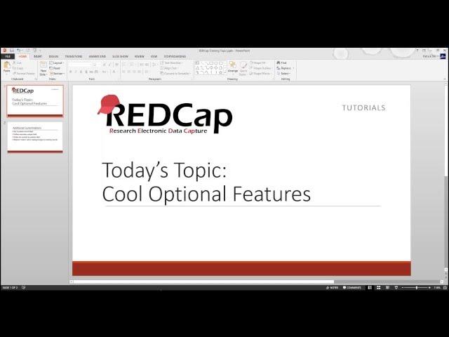 REDCap Topic Session - Additional Customizations