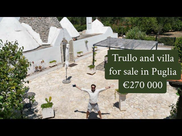 Trullo and villa for sale in Puglia at €270 000