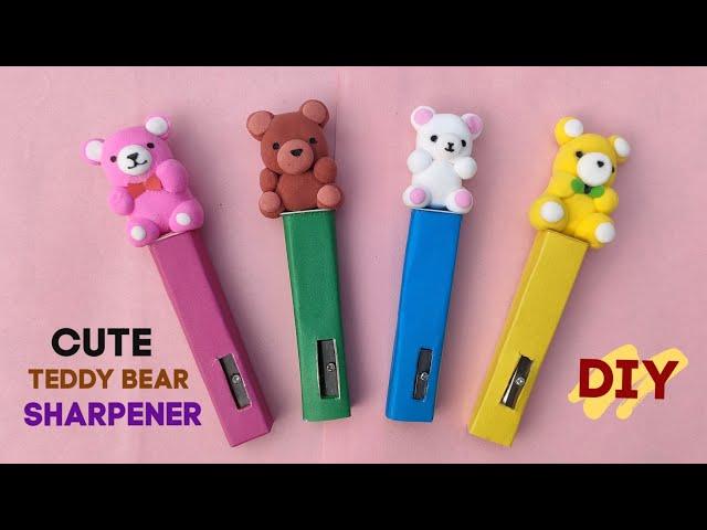 DIY PAPER TEDDY BEAR PENCIL SHARPENER/Handmade Sharpener/Teddy Bear Craft/School supplies