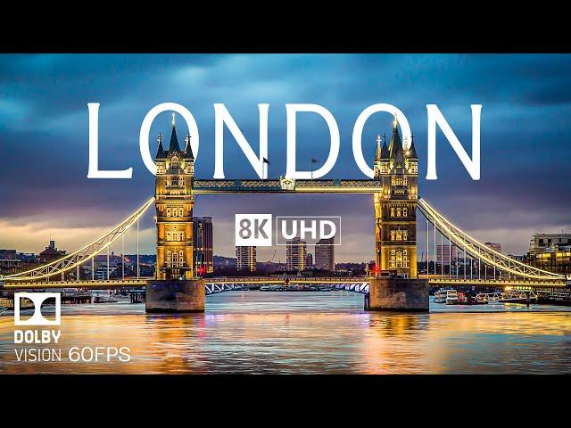 LONDON 8K Video Ultra HD With Soft Piano Music - 60 FPS - 8K Nature Film