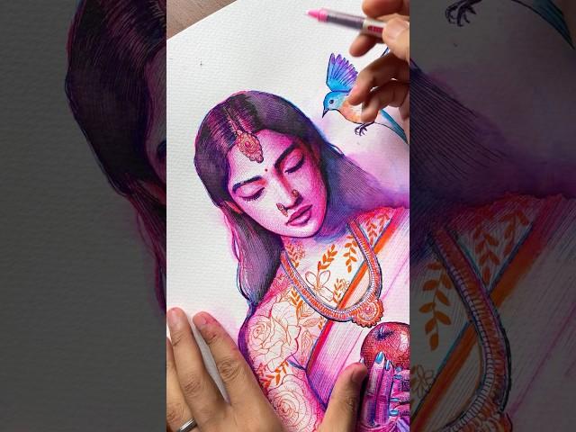 Gel Pen Painting #artshorts #artvideos