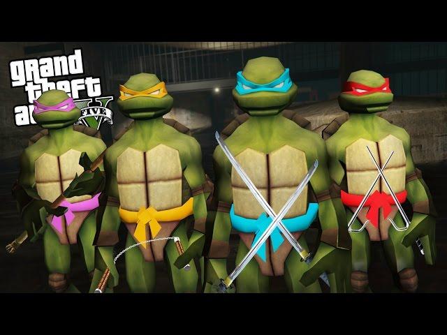 TEENAGE MUTANT NINJA TURTLES IN GTA 5!! (GTA 5 Mods Gameplay)