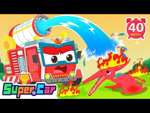 Fire Truck Cartoons Compilation | Rescue The Town | Best Cars Cartoons | Kids Cartoons & Kids Songs