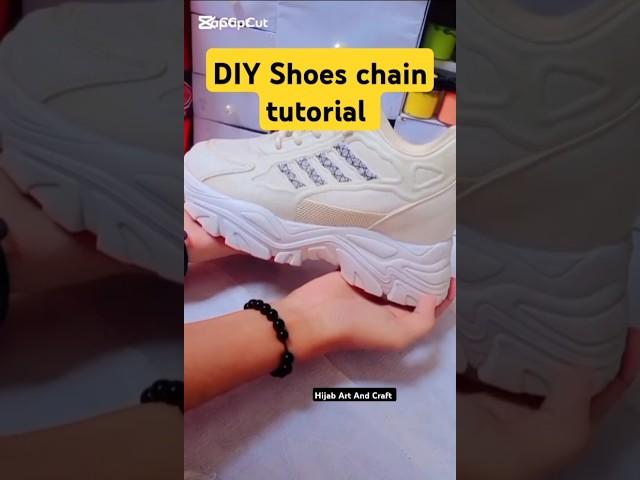 DIY shoes chain tutorial #Easy chain craft #Hijab Art And Craft.