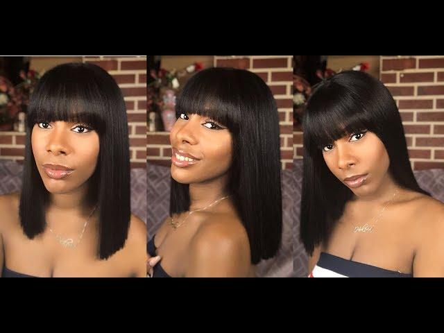 $40 FOR THIS!!!? BOBBI BOSS LACE FRONT PREMIUM SYNTHETIC WIG - MLF184 YARA BANG * HAIRSOFLYSHOP