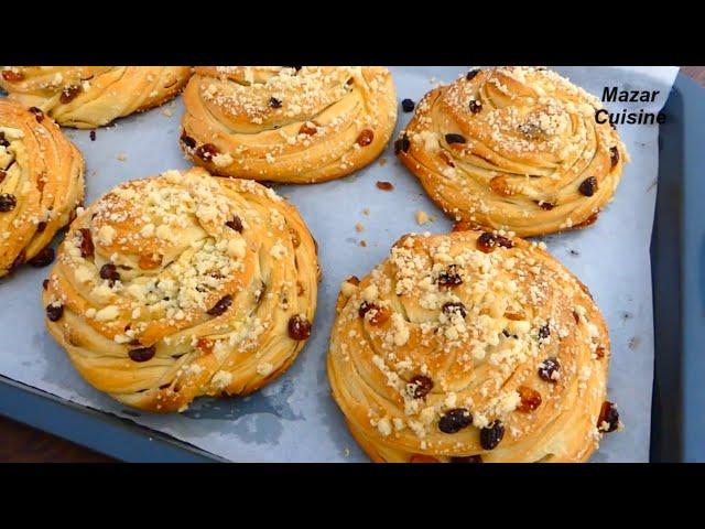 Raisin Bread  Naan Kishmishi For Breakfast  نان کشمشی ورقی یک صبحانه عالی