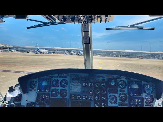 Cockpit View Of Bell 412 After Starting Pilot’s Checks #bellhelicopter