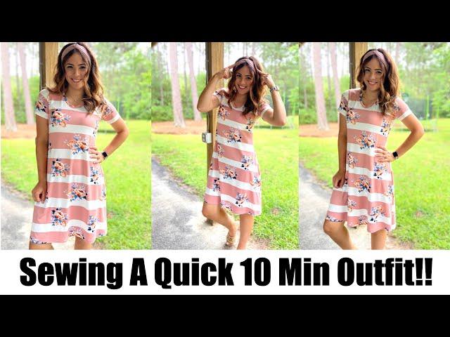 Sewing An Outfit In Under 10 Mins!! Quick, Easy and Cute!!!