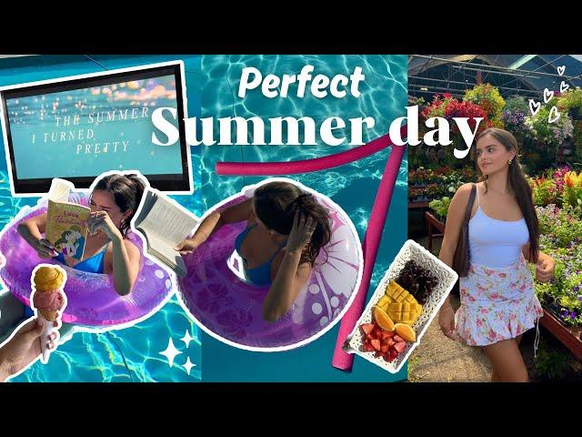 PERFECT SUMMER DAY️: farmer's market, pool day, tanning, tsitp, skin care