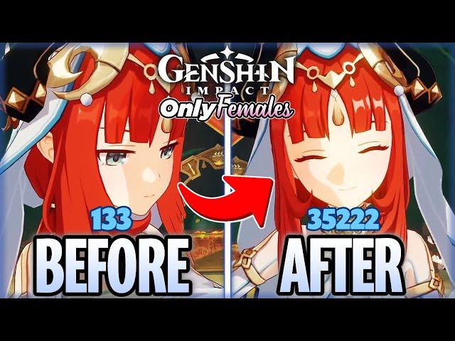 I Spent 24 Hours To Build Nilou on My Females Only Account! (Genshin Impact Females Only)