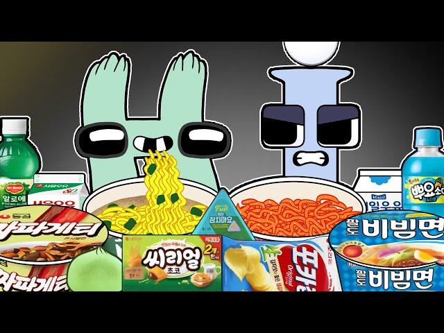 Convenience Store GREEN vs BLUE Food Alphabet Lore H vs I MUKBANG! | Alphabetlore ANIMATION | ASMR