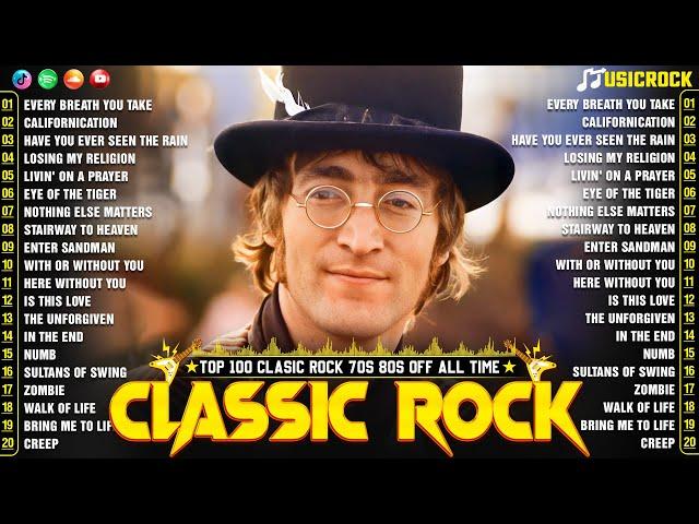 Classic Rock Songs Full Album 70s 80s 90Queen, Bon Jovi,U2,ACDC, Aerosmith, The Police,  Nirvana