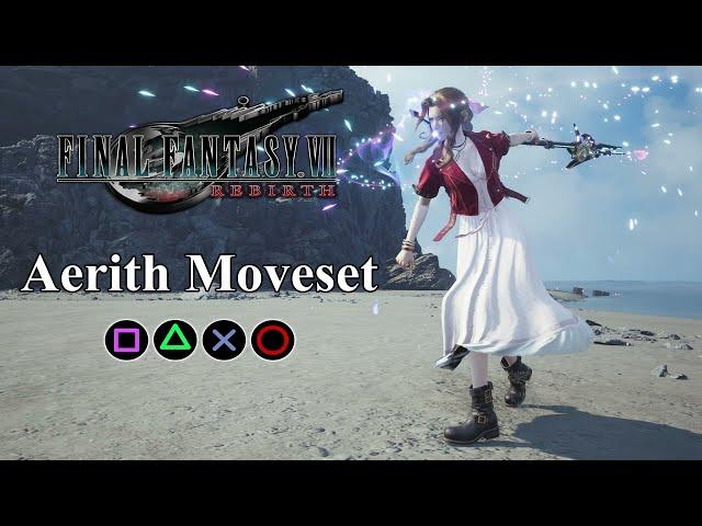 【Final Fantasy VII Rebirth】Aerith's Moveset | Abilities, Skills & Limit Break Showcase