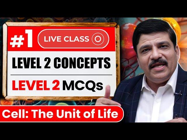 Cell: The Unit of Life- Level 2 Concepts & MCQ Practice Session #1 with Dr Sharma for NEET aspirants