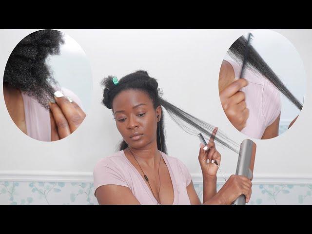 Dyson Airstrait Demo on Type 4 Natural Hair