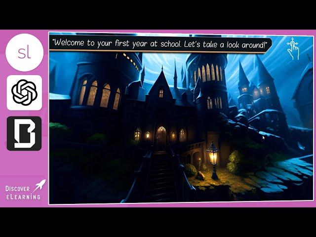 School Of Magic Interactive Virtual Tour Induction! - Articulate Storyline 360 & Blockade Labs Demo