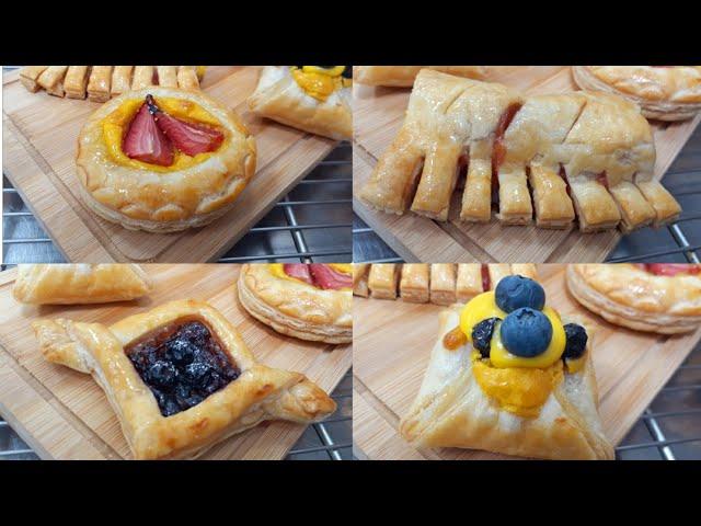 puff pastry 4 ways /  quick & easy home made pastry