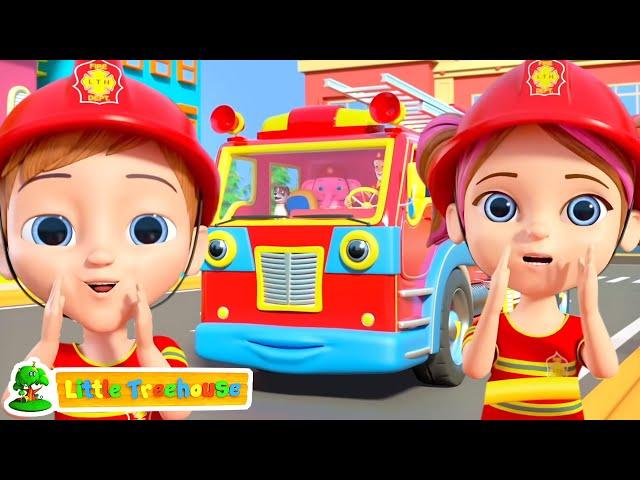 Rodas no caminhão de bombeiros | Desenhos animados | Little Treehouse Português | Poemas populares