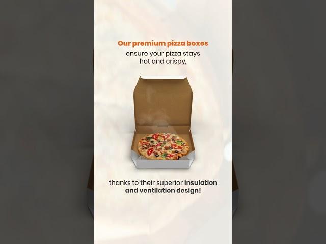  Perfect Pizza Delivery: Hot, Crispy, and Fresh!  Orange Packaging Pizza Boxes #shortvideo