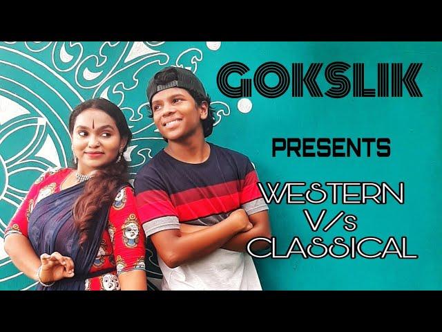 WESTERN V/s CLASSICAL | dance cover ft.Likhitha srikumar  , Gokul krishna