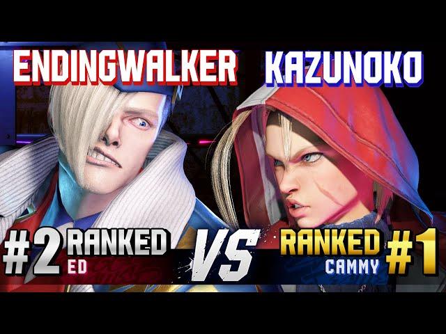 SF6 ▰ ENDINGWALKER (#2 Ranked Ed) vs KAZUNOKO (#1 Ranked Cammy) ▰ High Level Gameplay