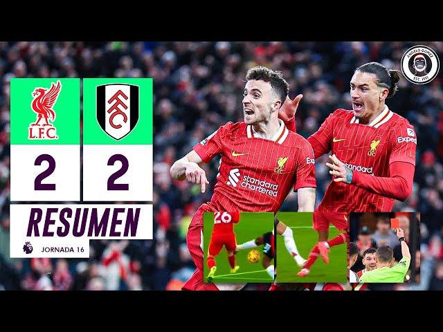  DIOGO JOTA RESCATA un EMPATE en un partido POLÉMICO | Resumen Liverpool 2-2 Fulham