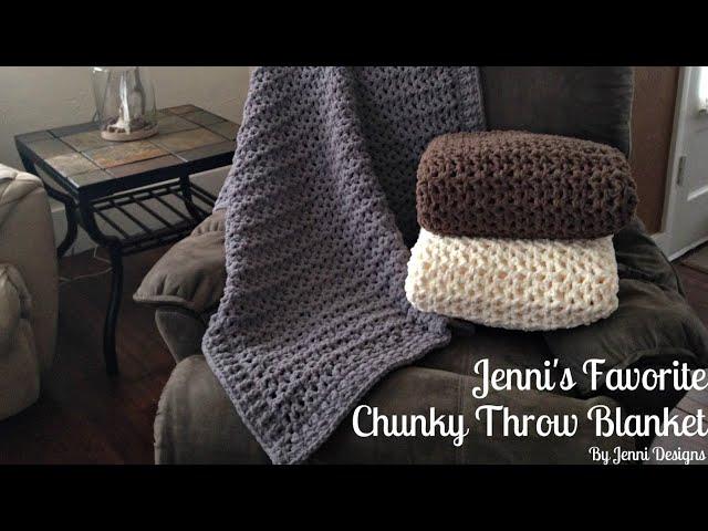 Crochet Pattern Tutorial: Jenni's Favorite Chunky Throw Blanket