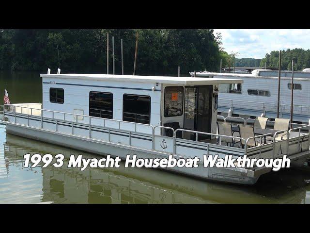 1993 Myacht Houseboat Walkthrough at Charles Mill Marina