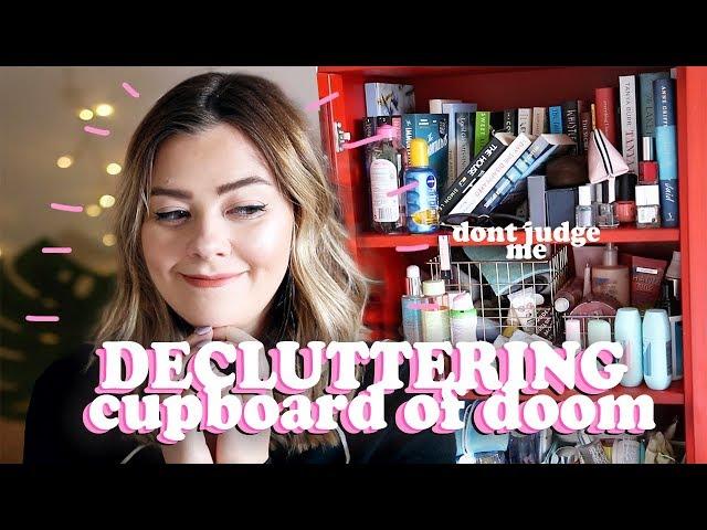 DECLUTTERING MY CRAZY BEAUTY CUPBOARD OF DOOM | LUCY WOOD