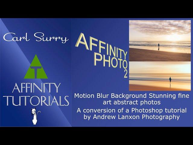 Affinity Photo 2 - Motion Blur Background