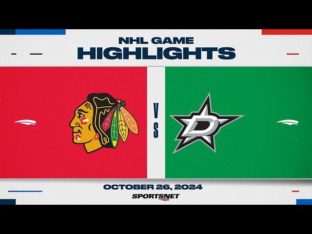 NHL Highlights | Blackhawks vs. Stars - October 26, 2024