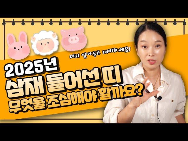 ️2025년 삼재 들어선 띠 무엇을 조심해야 할까? 미리 알고 대비하자! [토끼띠 삼재, 양띠 삼재, 돼지띠 삼재]️