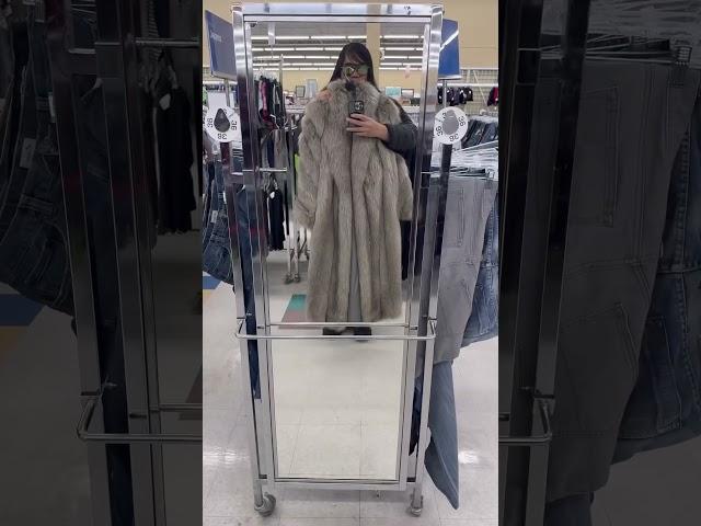 Luxurious Fur Coat At The Thrift Store #shopping #canada #fashion #fur #vlog #beautiful #anime