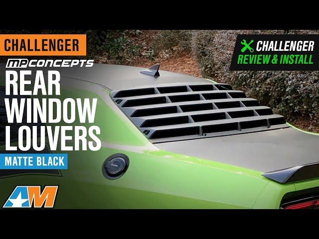 2008-2020 Challenger MP Concepts Rear Window Louvers; Matte Black Review & Install