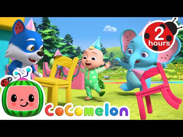 JJ’s Birthday Party Musical Chairs Challenge!  | Fun Dance Game for Kids | Cartoons for Kids