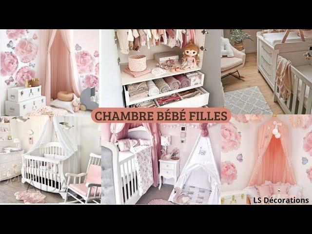 Chambre bébé fille avec des couleurs douces 