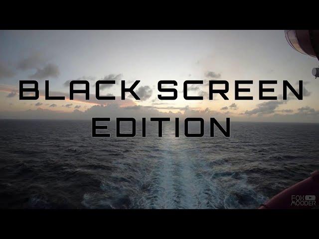 ASMR Cruise Ship Deck Ocean View Ambience 12 Hours - Black Screen Edition