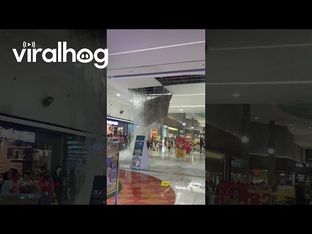 Leaking Water Collapses Mall Ceiling || ViralHog