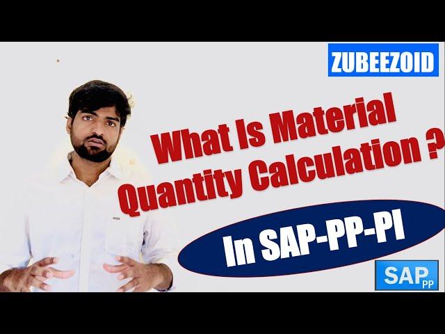 Material Quantity Calculation in SAP-PP-PI for Process Industry