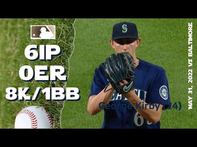 George Kirby (24) first career win | May 31, 2022 | MLB highlights