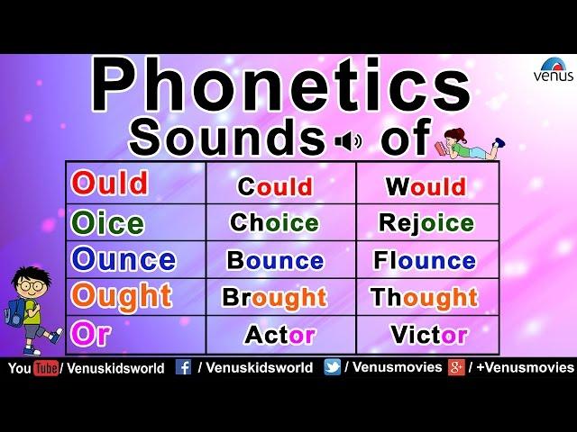 Phonetics Sound Of Ould, Oice, Ounce, Ought, Or