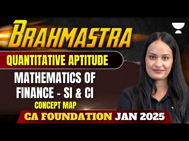 Mathematics of Finance | SI & CI | Concept Map | QA | CA Foundation Jan 25 | Shivani Sharma