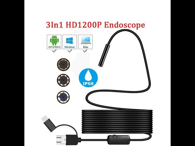 Endoscope Camera HD 7.0mm Waterproof with 6 Led Snake Camera