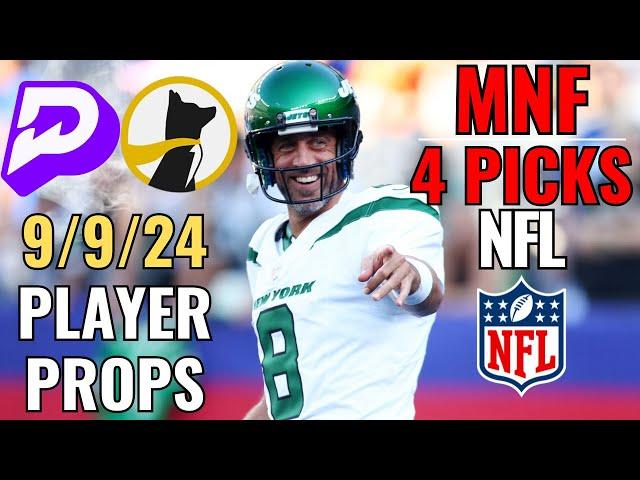 PRIZEPICKS NFL MONDAY NIGHT FOOTBALL 9/9 CORE PLAYER PROPS!! 49ERS JETS