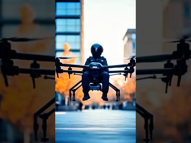 #large drone-like flying #machine in an urban #envi #individual is #wearing #shortvideo #automobile