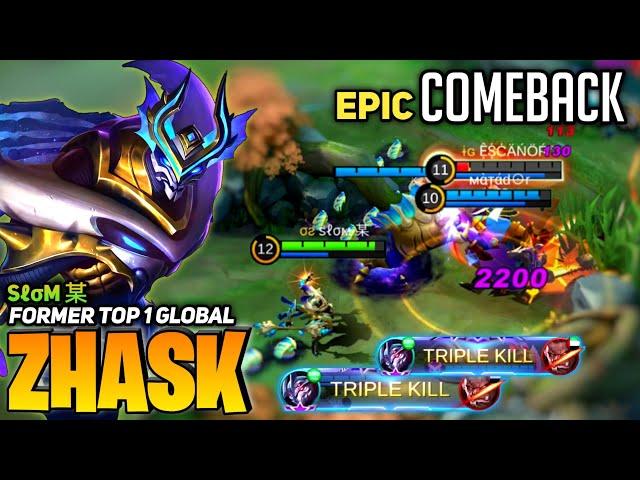 Intense Battle Zhask Epic Comeback [Former Top 1 Global Zhask] by sℓσм 某 - Mobile Legend