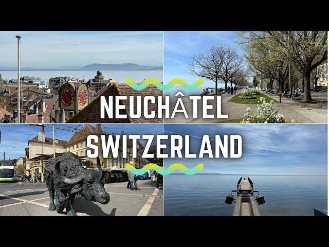 Hidden Place in Switzerland  Neuchâtel - Walking Tour 4K HDR